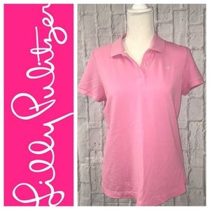 🌼 EUC Pink Lilly Pulitzer Resort Fit Polo 🌼